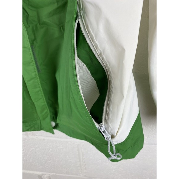 Columbia Women Green white Jacket omni-tech jacket size M rain jacket flaw - Picture 4 of 16